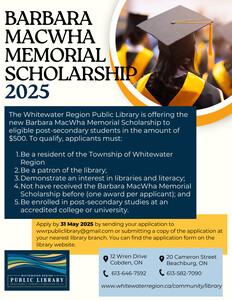 Barbara MacWha Memorial Scholarship